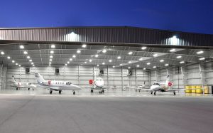 On-site hangar
